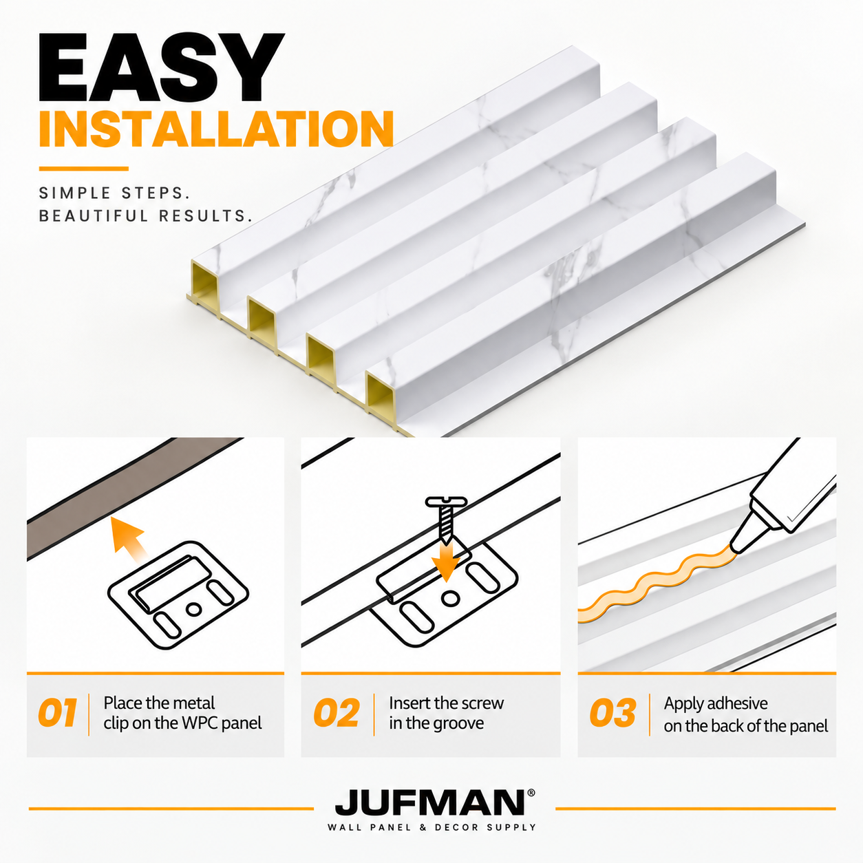 WPC wall panel easy installation guide