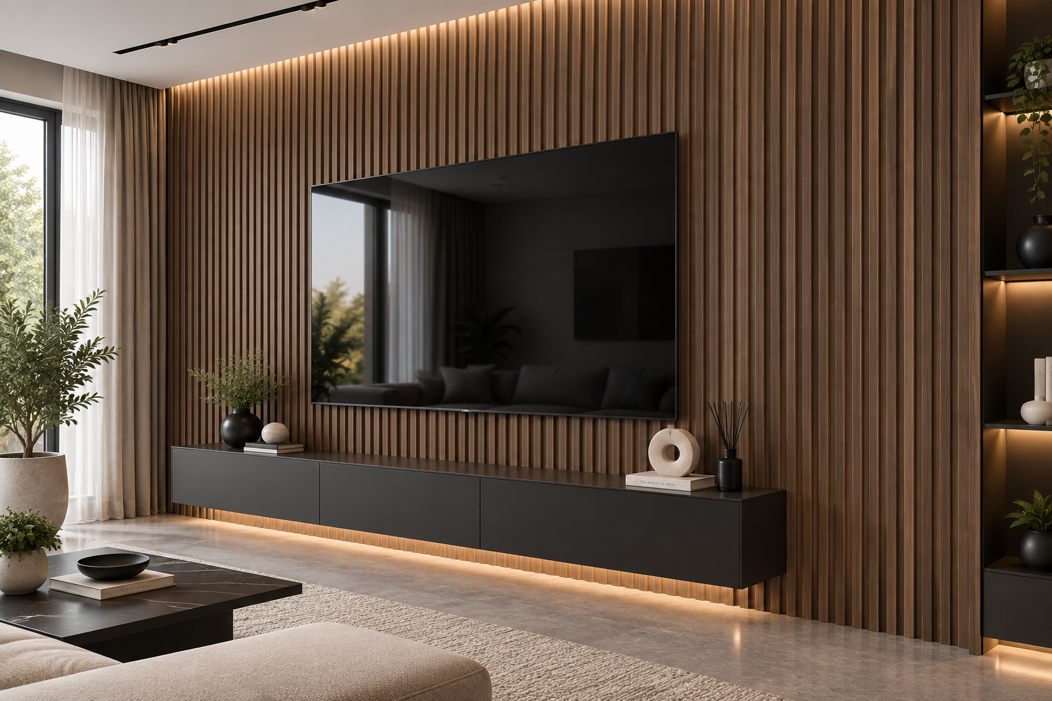 P15 WPC wall panel installed in a finished Minnesota interior