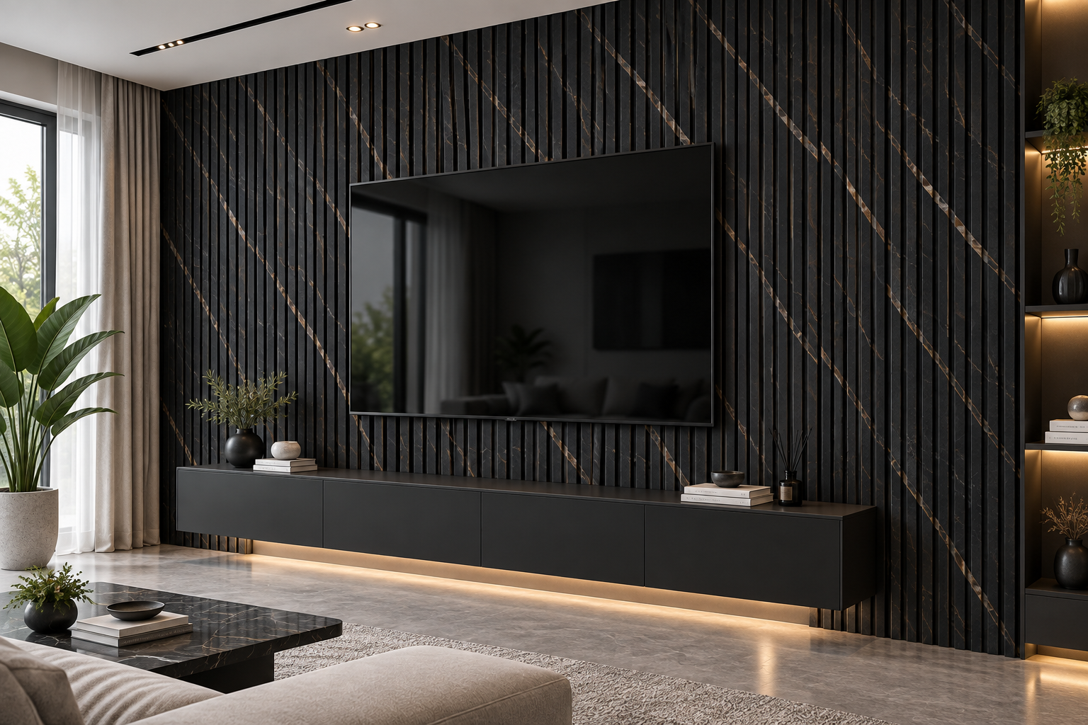 P95 WPC wall panel installed in a finished Minnesota interior